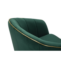 Fauteuil Paris Vert/Or – Raffinement émeraude aux reflets dorés (62×58×78 cm)