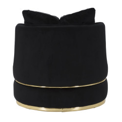 Fauteuil Paris Space Noir/Or – Prestige absolu en noir et or (Ø 84×72 cm)