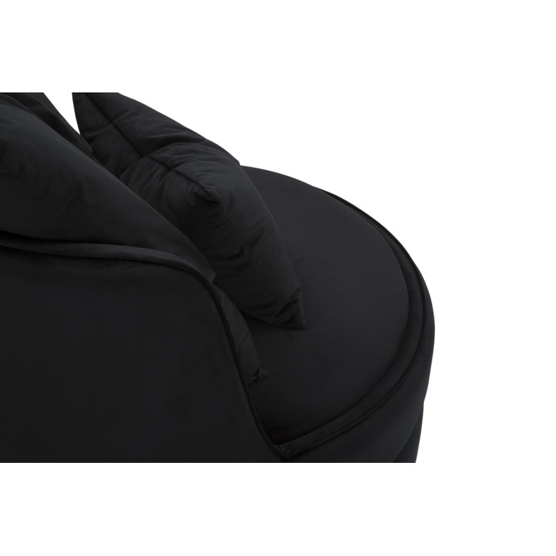 Fauteuil Paris Space Noir/Or – Prestige absolu en noir et or (Ø 84×72 cm)