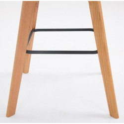 Lot de 2 tabourets de bar Metz en cuir artificiel natura brun