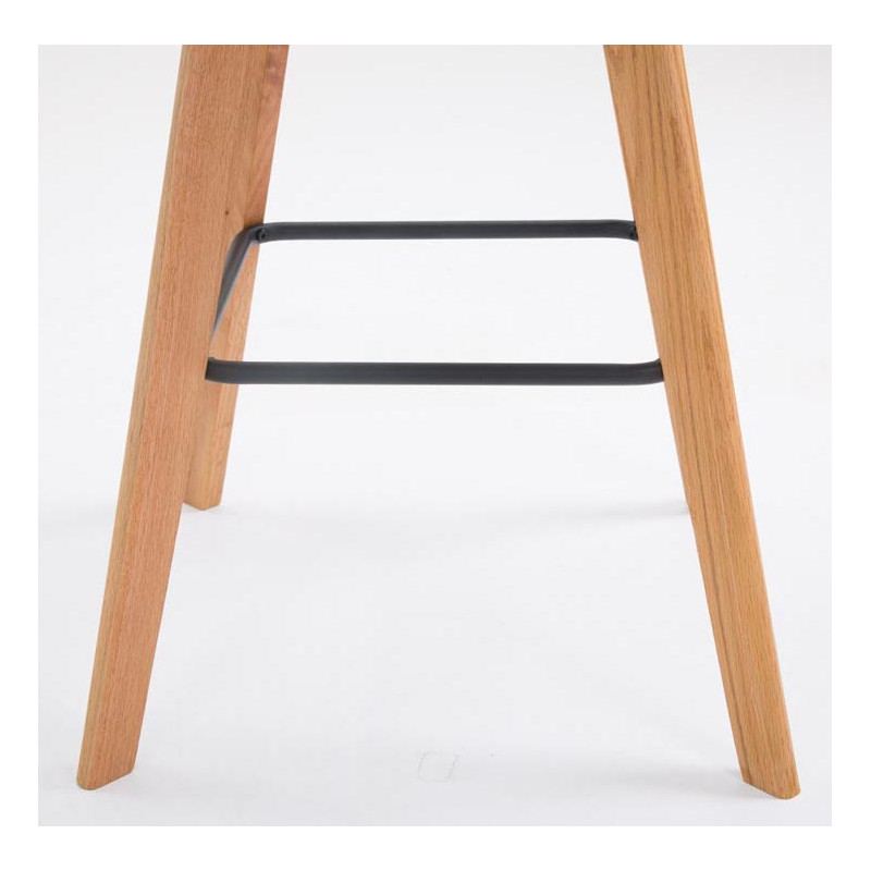 Lot de 2 tabourets de bar Metz en cuir artificiel natura brun