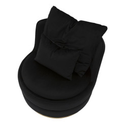 Fauteuil Paris Space Noir/Or – Prestige absolu en noir et or (Ø 84×72 cm)