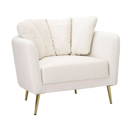 Fauteuil Kiev Crème – Sobriété chic aux lignes élégantes (88×77×74 cm)