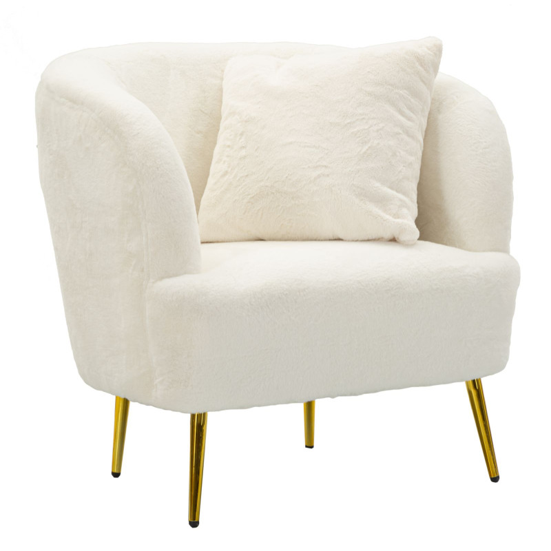 Fauteuil Soffy – Confort raffiné avec coussin douillet (73×66×78 cm)