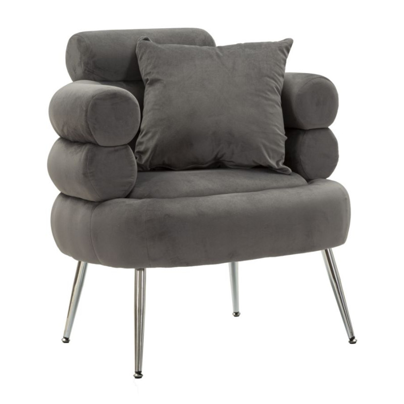 Fauteuil Silvery Plus – Effet miroir pour un glamour assumé (78×68×85 cm)