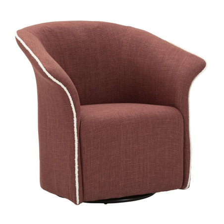 Fauteuil pivotant Siena Bordeaux – Design épuré en rouge profond (83,5×66×80 cm – hauteur assise 42 cm)