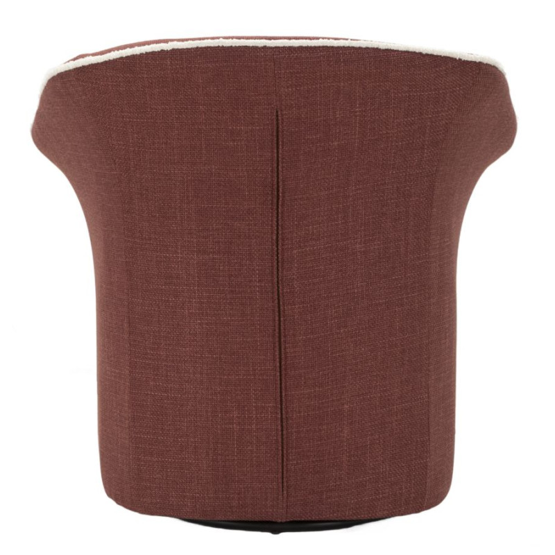 Fauteuil pivotant Siena Bordeaux – Design épuré en rouge profond (83,5×66×80 cm – hauteur assise 42 cm)