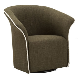 Fauteuil pivotant Siena Vert – Fraîcheur moderne au ton végétal (83,5×66×80 cm – hauteur assise 42 cm)