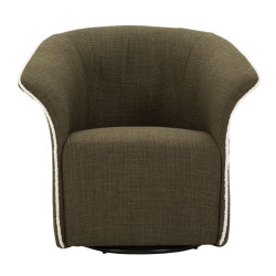 Fauteuil pivotant Siena Vert – Fraîcheur moderne au ton végétal (83,5×66×80 cm – hauteur assise 42 cm)