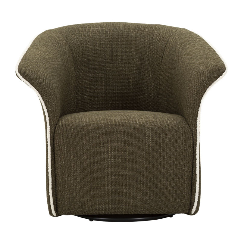 Fauteuil pivotant Siena Vert – Fraîcheur moderne au ton végétal (83,5×66×80 cm – hauteur assise 42 cm)