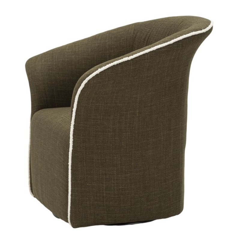 Fauteuil pivotant Siena Vert – Fraîcheur moderne au ton végétal (83,5×66×80 cm – hauteur assise 42 cm)