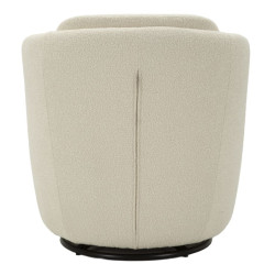 Fauteuil pivotant Torino Crème – Minimalisme chic et douceur crème (70×72×75 cm – hauteur assise 44,5 cm)