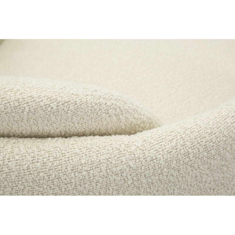 Fauteuil pivotant Torino Crème – Minimalisme chic et douceur crème (70×72×75 cm – hauteur assise 44,5 cm)