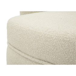 Fauteuil pivotant Torino Crème – Minimalisme chic et douceur crème (70×72×75 cm – hauteur assise 44,5 cm)