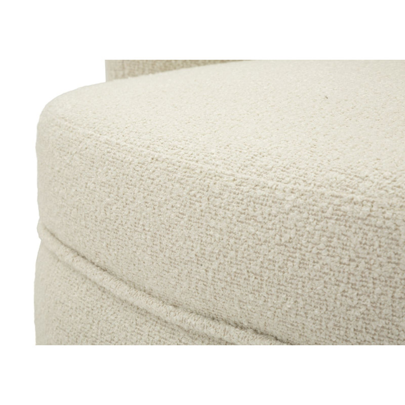 Fauteuil pivotant Torino Crème – Minimalisme chic et douceur crème (70×72×75 cm – hauteur assise 44,5 cm)