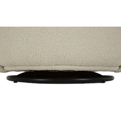 Fauteuil pivotant Torino Crème – Minimalisme chic et douceur crème (70×72×75 cm – hauteur assise 44,5 cm)