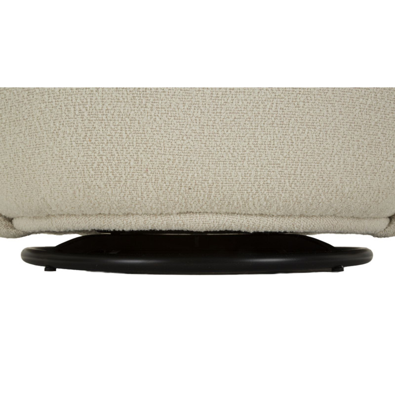 Fauteuil pivotant Torino Crème – Minimalisme chic et douceur crème (70×72×75 cm – hauteur assise 44,5 cm)