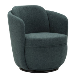 Fauteuil pivotant Torino Ottanio – Modernité affirmée en bleu intense (70×72×75 cm – hauteur assise 44,5 cm)