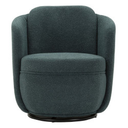 Fauteuil pivotant Torino Ottanio – Modernité affirmée en bleu intense (70×72×75 cm – hauteur assise 44,5 cm)