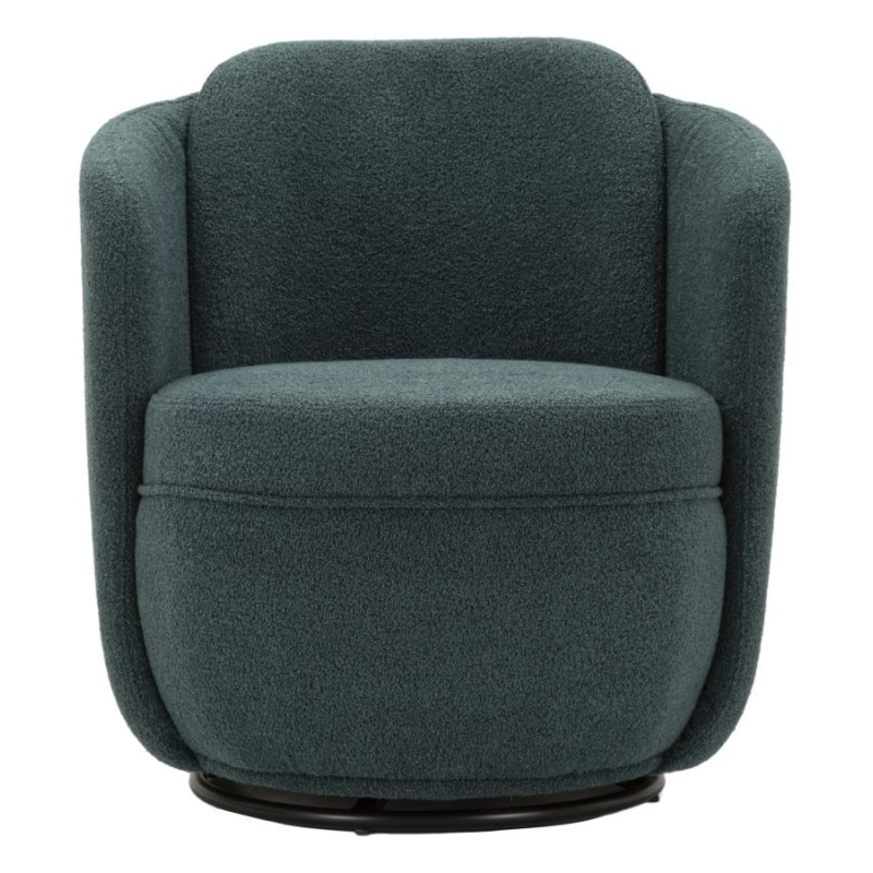Fauteuil pivotant Torino Ottanio – Modernité affirmée en bleu intense (70×72×75 cm – hauteur assise 44,5 cm)