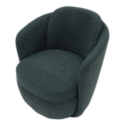 Fauteuil pivotant Torino Ottanio – Modernité affirmée en bleu intense (70×72×75 cm – hauteur assise 44,5 cm)