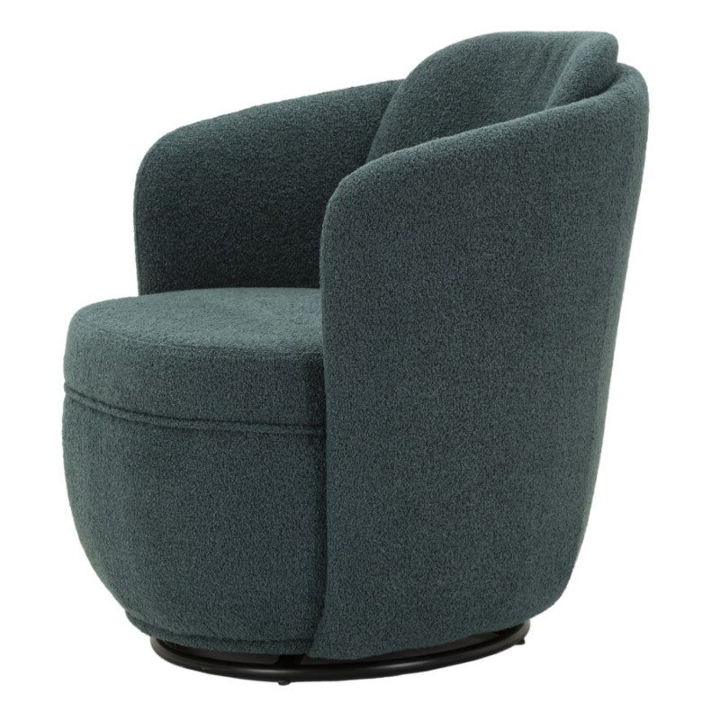 Fauteuil pivotant Torino Ottanio – Modernité affirmée en bleu intense (70×72×75 cm – hauteur assise 44,5 cm)