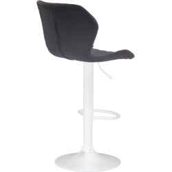 Lot de 2 tabourets de bar en tissu liège noir