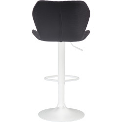 Lot de 2 tabourets de bar en tissu liège noir