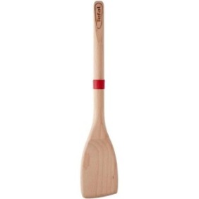 TEFAL Spatule a angle Ingenio - Bois hetre et silicone platinium - 33 cm