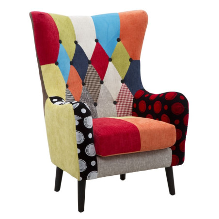 Fauteuil Impérial – 73×79×106 cm – Élégance Patchwork
