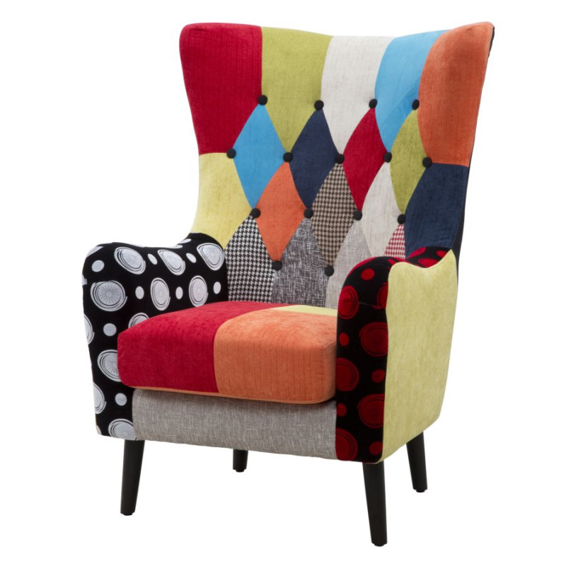 Fauteuil Impérial – 73×79×106 cm – Élégance Patchwork