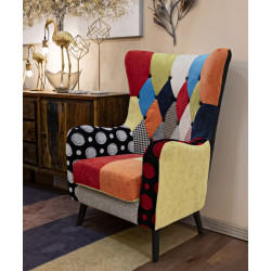 Fauteuil Impérial – 73×79×106 cm – Élégance Patchwork