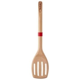 TEFAL Spatule a angle Ingenio - Bois hetre et silicone platinium - 32 cm