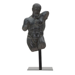 Sculpture d’Homme Antique, Gardien des Âmes d’Acier – CM 26X22X57,5