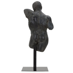 Sculpture d’Homme Antique, Gardien des Âmes d’Acier – CM 26X22X57,5