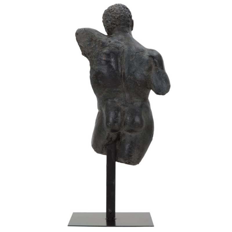 Sculpture d’Homme Antique, Gardien des Âmes d’Acier – CM 26X22X57,5