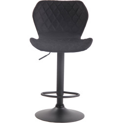 Lot de 2 tabourets de bar en tissu liège noir