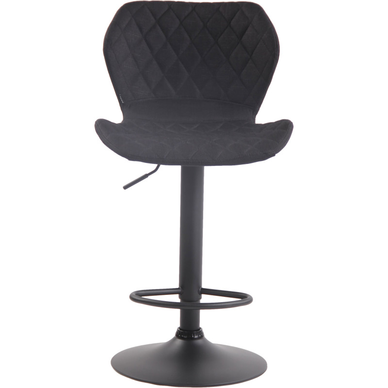 Lot de 2 tabourets de bar en tissu liège noir