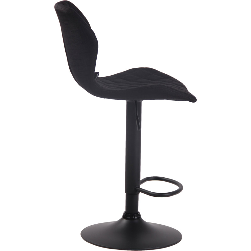 Lot de 2 tabourets de bar en tissu liège noir