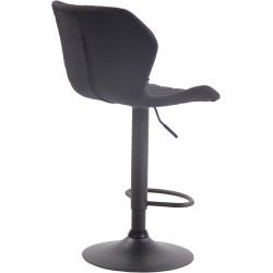 Lot de 2 tabourets de bar en tissu liège noir