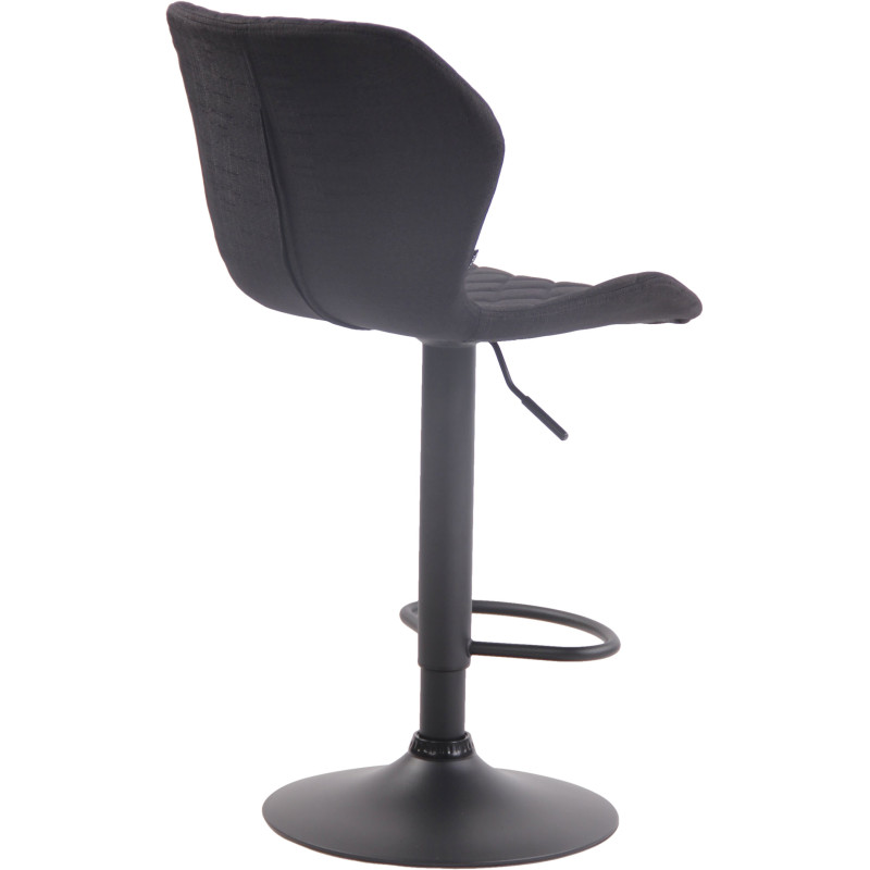 Lot de 2 tabourets de bar en tissu liège noir