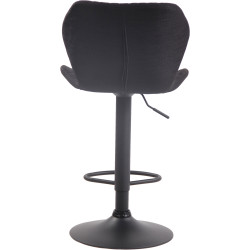 Lot de 2 tabourets de bar en tissu liège noir