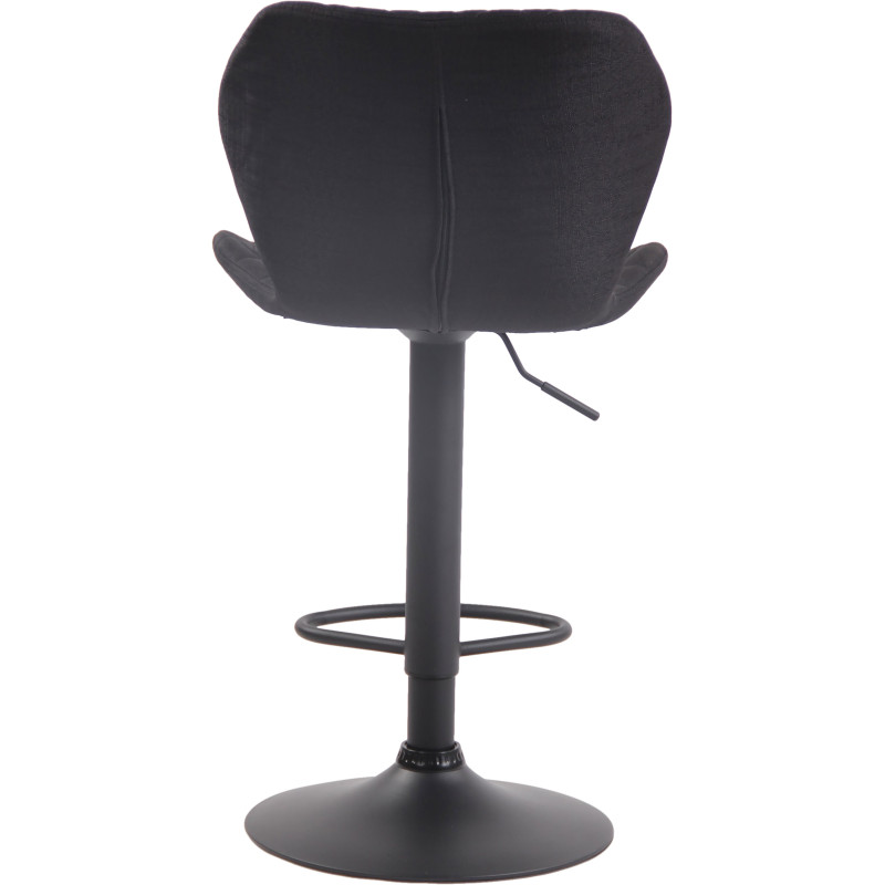 Lot de 2 tabourets de bar en tissu liège noir