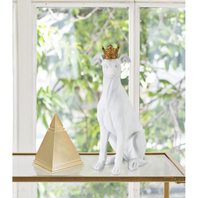 Chien Blanc, Gardien Silencieux des Palais de Verre – CM 20X12,5X33