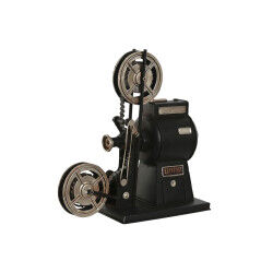 Figurine Décorative Home ESPRIT Noir Argenté Vintage Cinéma classique 23,5 x 11 x 24,5 cm