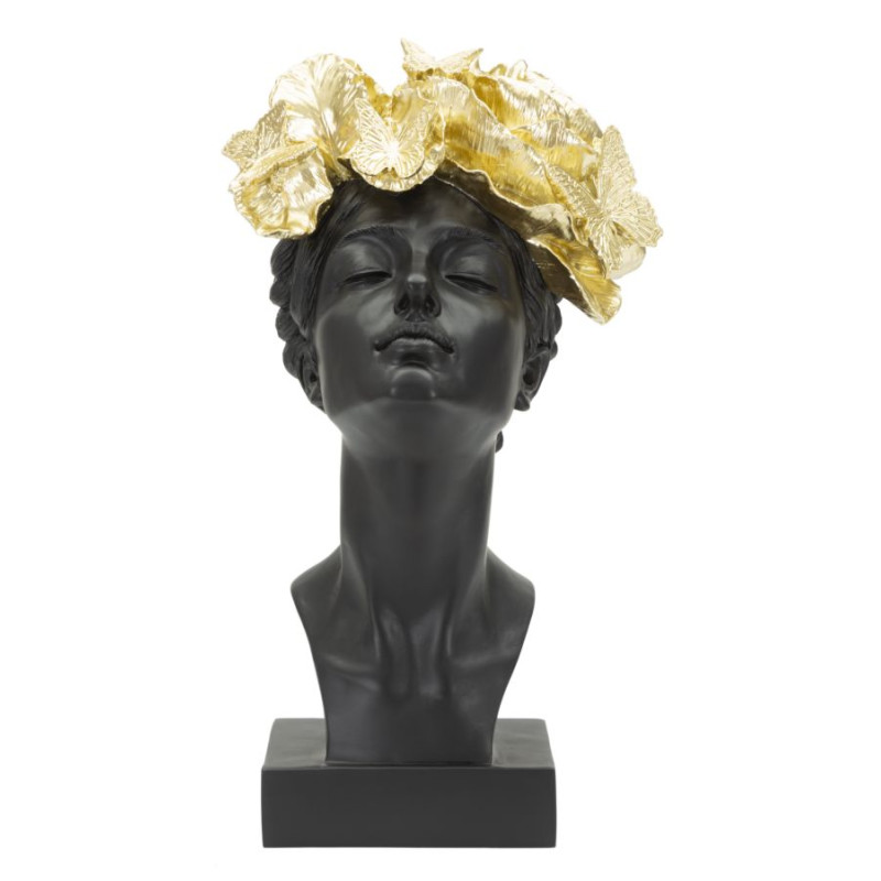 Mujer con Mariposa, Simbiosis de Carne y Ala – CM 21X20X36,5