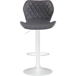 Lot de 2 tabourets de bar en liège simili cuir gris