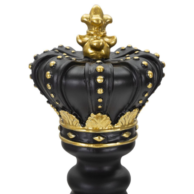 **Español (Spanish):**

Rey Negro y Dorado, Corona de Majestuosas Tinieblas – CM Ø 13X40,5