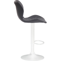 Lot de 2 tabourets de bar en liège simili cuir gris