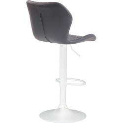 Lot de 2 tabourets de bar en liège simili cuir gris